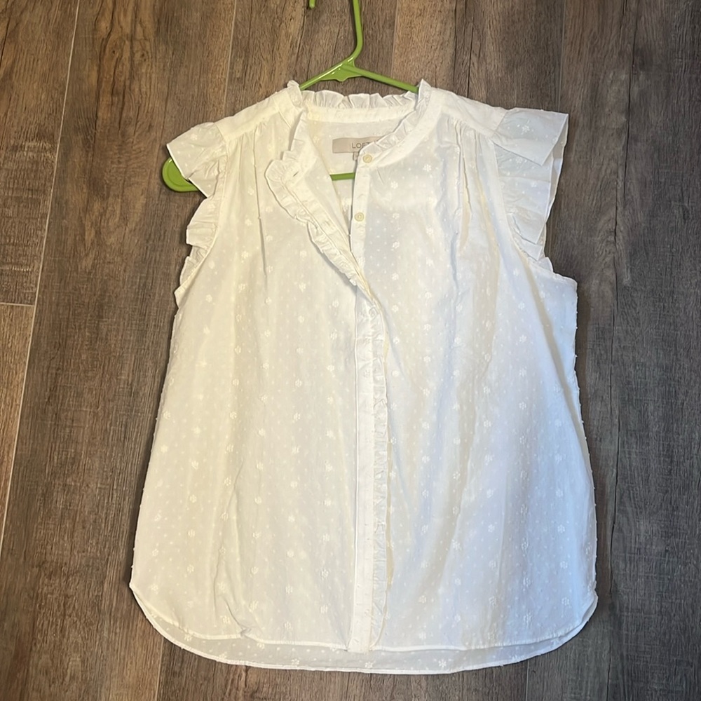 NWT size small loft top white button down